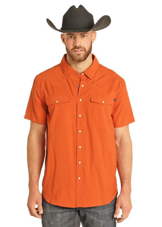 Rock&Roll Denim TEK Ripstop Snap - BURNT ORANGE