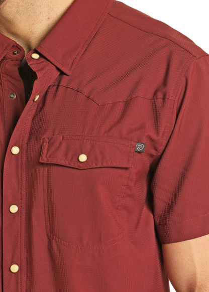Rock&Roll Denim TEK Ripstop Snap - MAROON