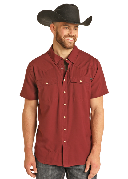 Rock&Roll Denim TEK Ripstop Snap - MAROON