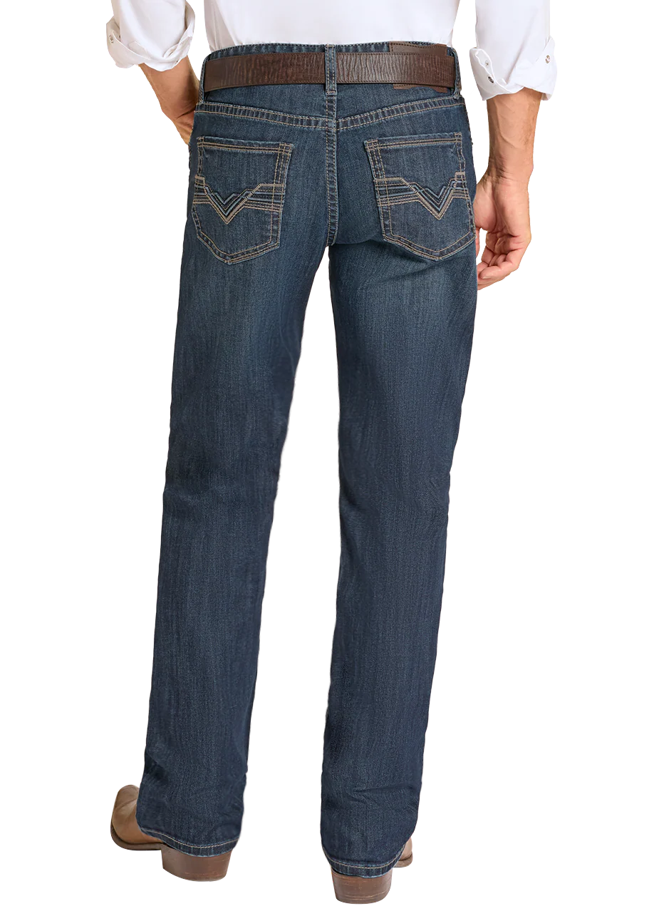 Rock&Roll Raise Denim EMB  - Medium Vintage