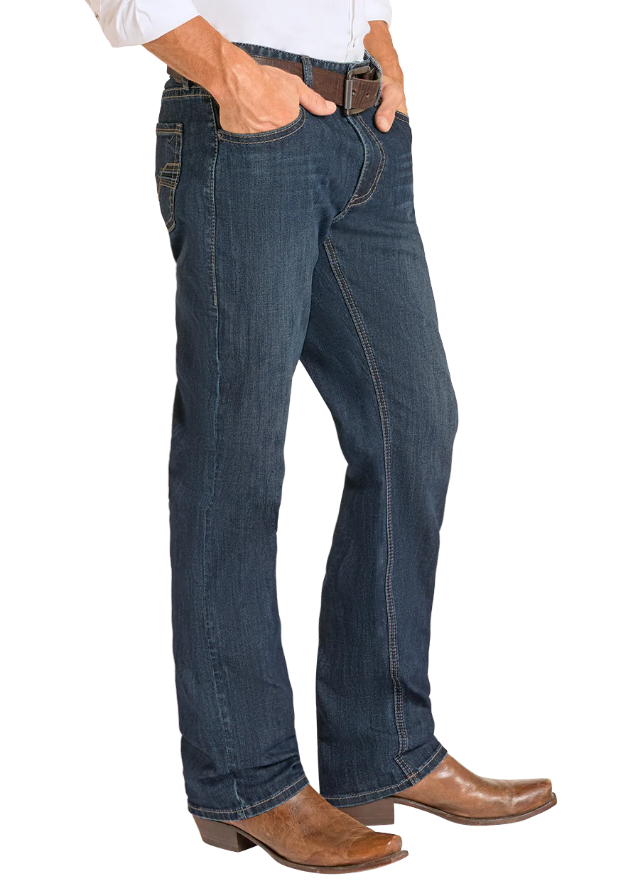Rock&Roll Raise Denim EMB  - Medium Vintage