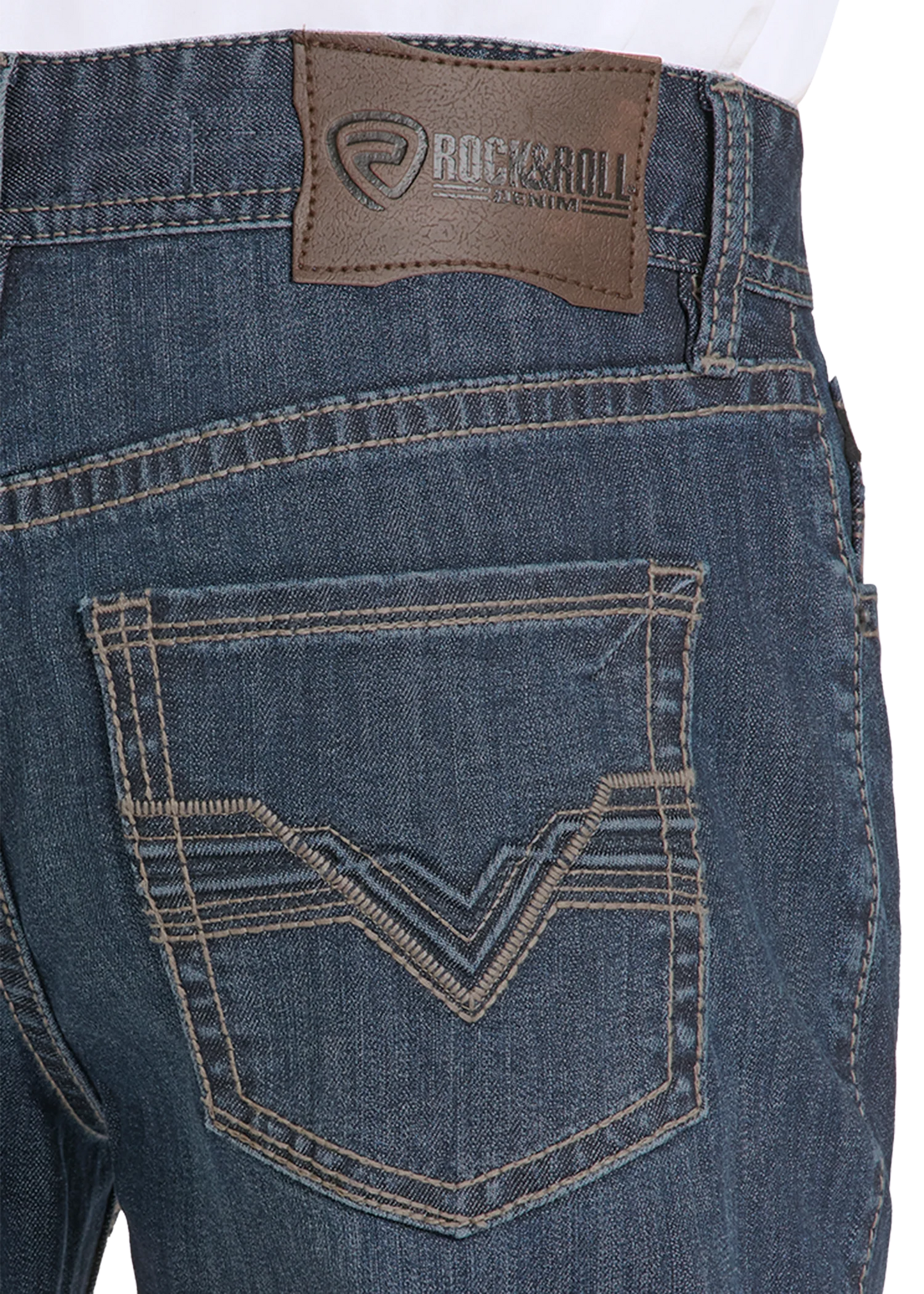 Rock&Roll Raise Denim EMB  - Medium Vintage