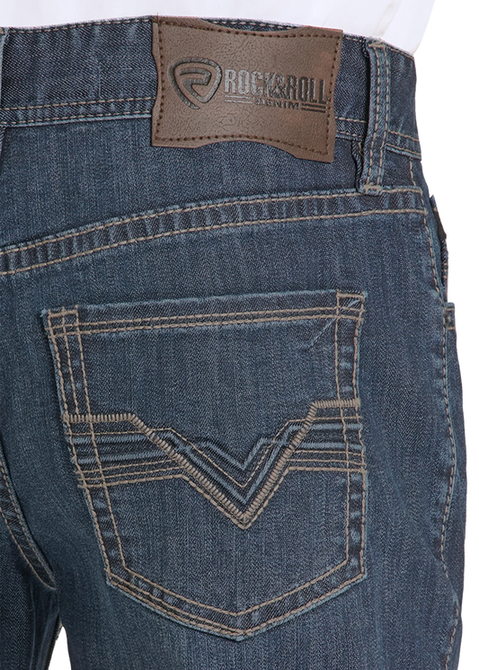 Rock&Roll Raise Denim EMB  - Medium Vintage