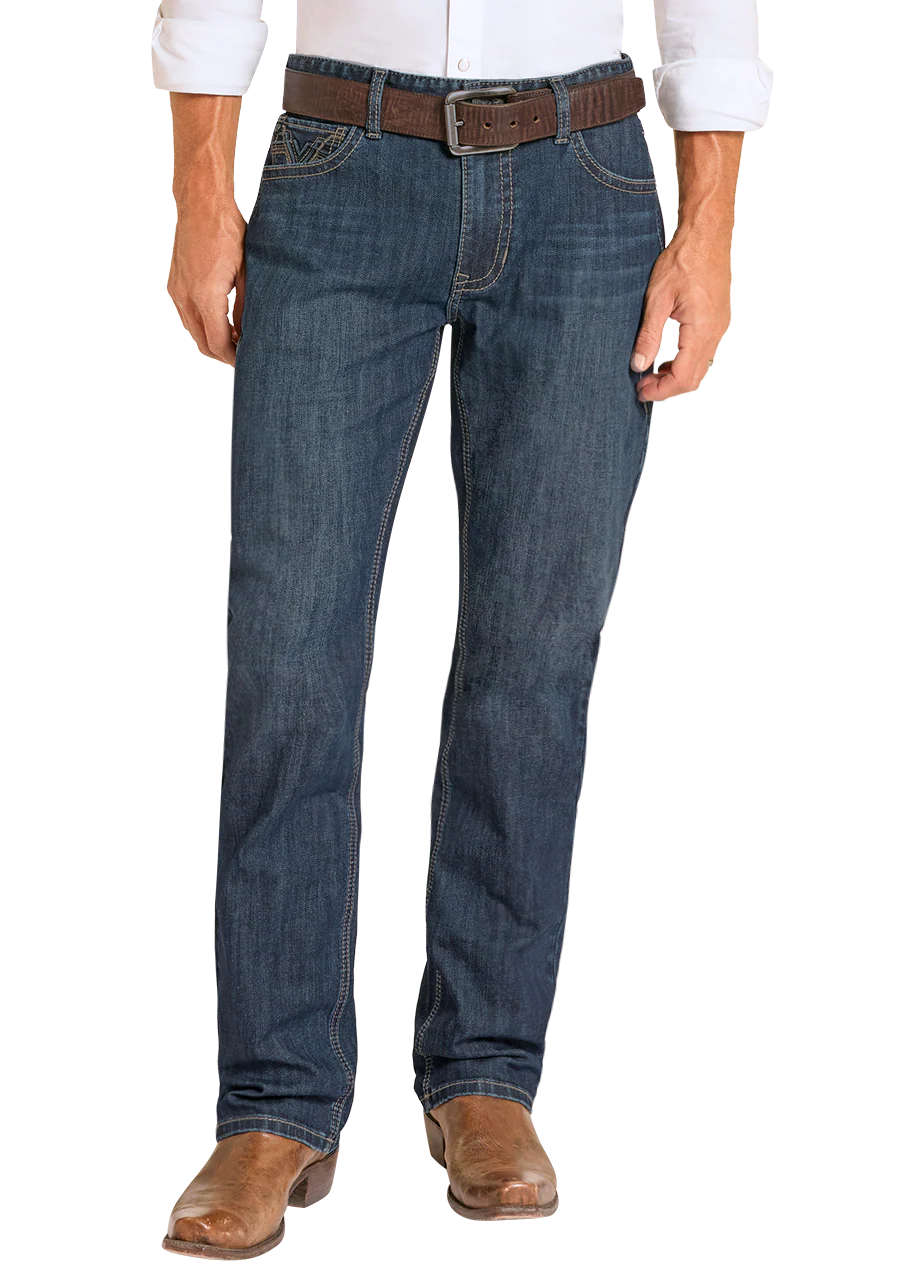 Rock&Roll Raise Denim EMB  - Medium Vintage