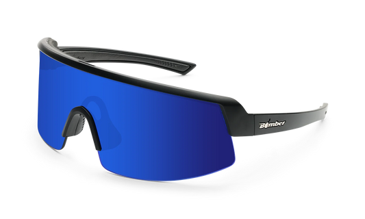 Bomber - Rippa Z87+ Polarized Matte Black/Blue Mirror Sunglasses