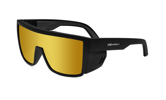 Bomber - Buzz Z87+ Polarized Matte Black/Gold Mirror Sunglasses