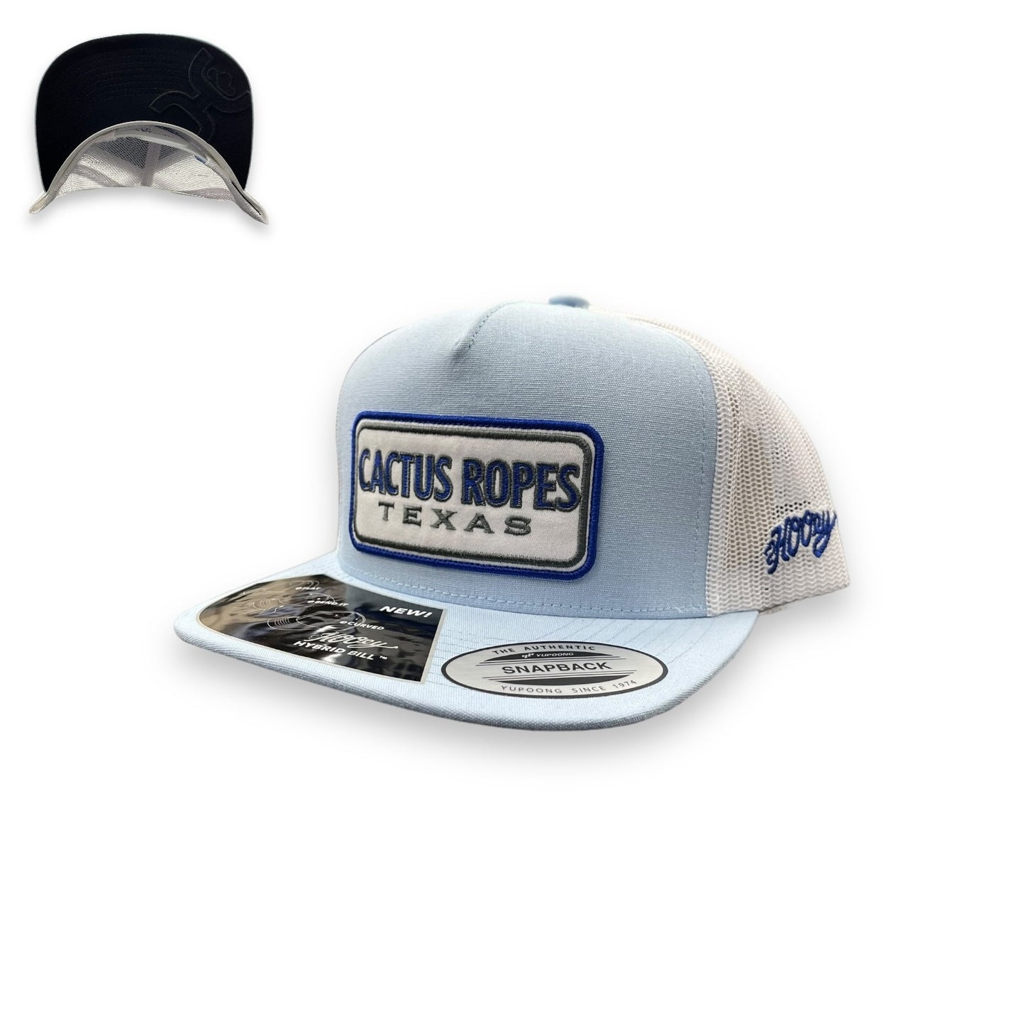 Hooey Cactus Ropes Hat - Baby Blue/White