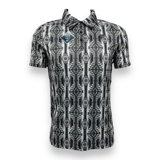 Rock&Roll Performance Short Sleeve Polo - Black Print