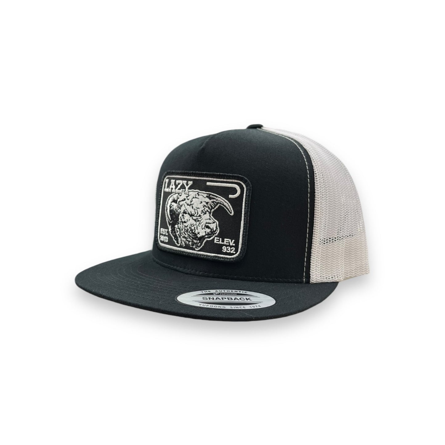 Lazy J Hat - Black/White Elevation