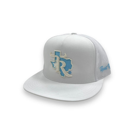 Texas Ranch Hat -  Blue Sky White/White