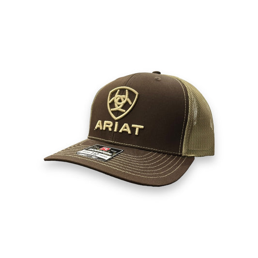 Ariat Shield/Lettering Logo Hat - Brown/Tan