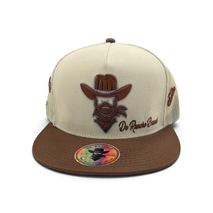 De Rancho Hat - Texas Logos (Cream/Brown)