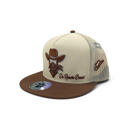 De Rancho Hat - Texas Logos (Cream/Brown)