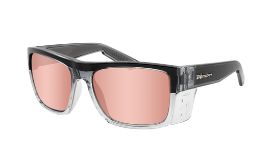 Bomber - Clutch Z87+ Polarized 2 Tone Frame / Rose Pink Mirror Sunglasses