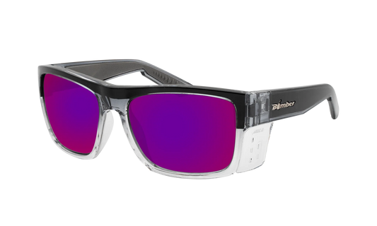 Bomber - Clutch Z87+ Polarized 2 Tone Frame / Pink Mirror Sunglasses