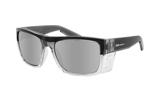 Bomber - Clutch Z87+ Polarized 2 Tone Frame / Silver Mirror Sunglasses