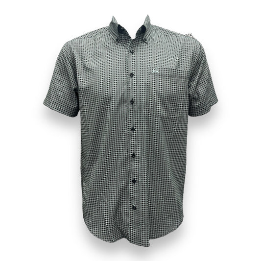 Cinch Geometric Short Sleeve Shirt - Black/Mint (#16)