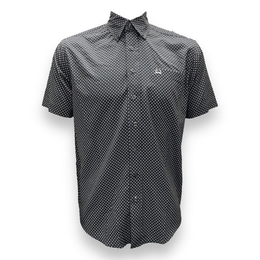 Cinch ArenaFlex Short Sleeve Shirt - Charcoal/Teal Print