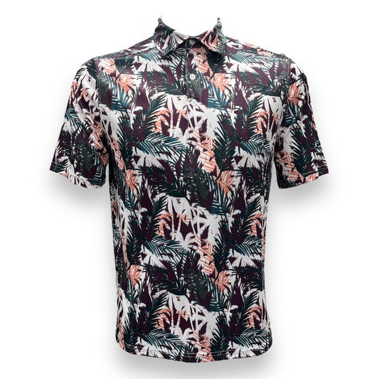 Cinch Short Sleeve Polo - Multi Palm Tree Print