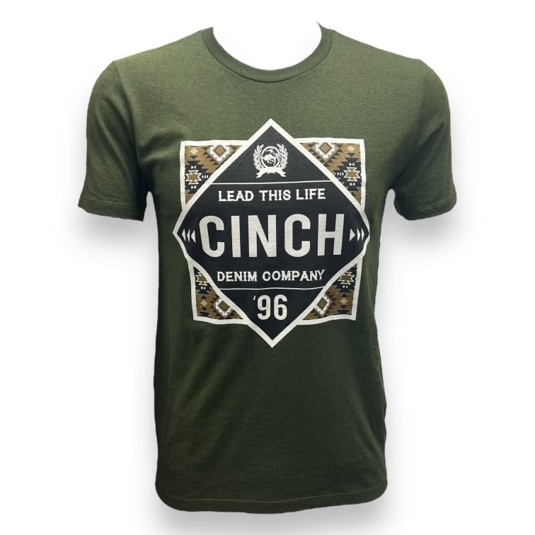 Cinch Aztec Tee -  Heather Green