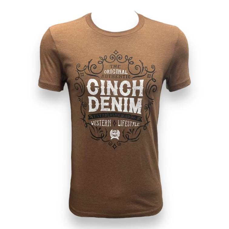 Cinch Denim Tee - Brown