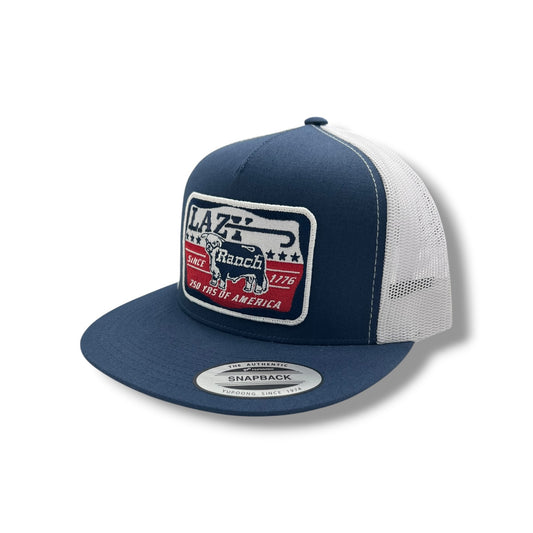 Lazy J Hat - Navy & White Liberty Classic