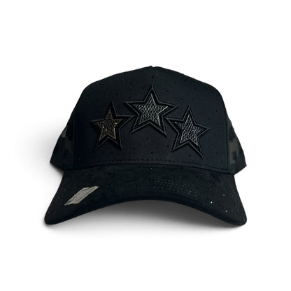 Bigg Boss Hat - BLACK THREE STARS