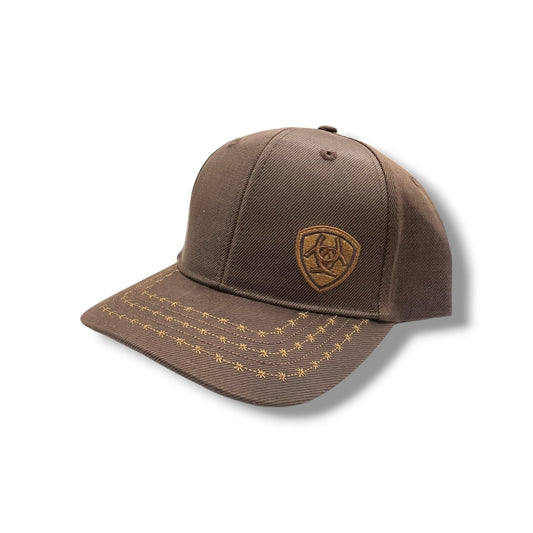 Ariat Offset Shield Logo Hat - Brown