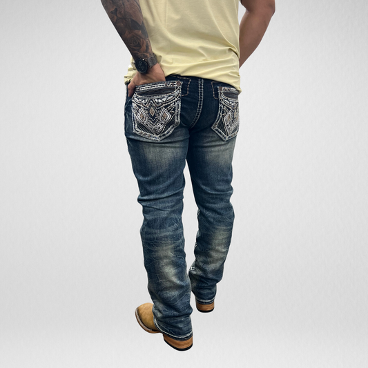 Men's De Niko Slim Straight Boot Denim (DN-070)