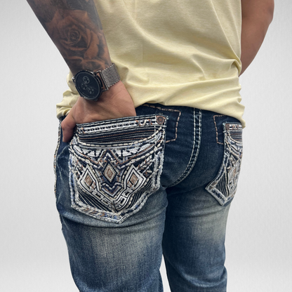 Men's De Niko Slim Straight Boot Denim (DN-070)