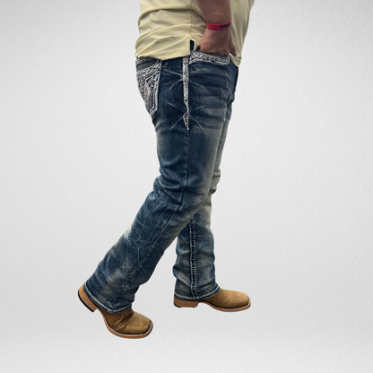 Men's De Niko Slim Straight Boot Denim (DN-070)