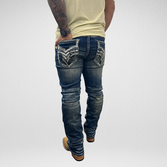 Men's De Niko Slim Straight Boot Denim (DN-25910)