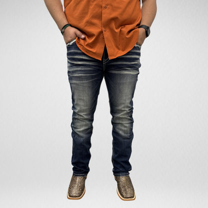 Men's De Niko Slim Straight Boot Denim (DN-035)