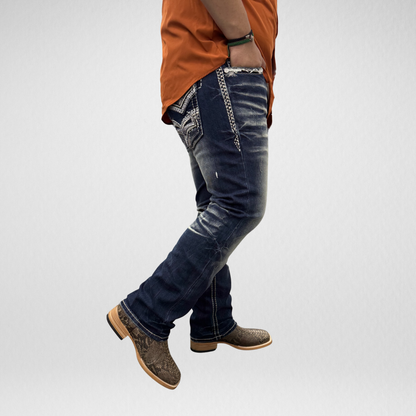 Men's De Niko Slim Straight Boot Denim (DN-035)