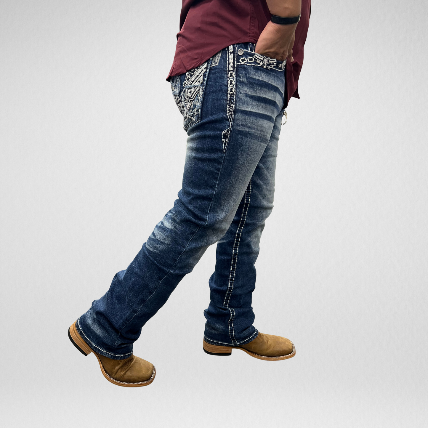 Men's De Niko Slim Straight Boot Denim (DN-050)
