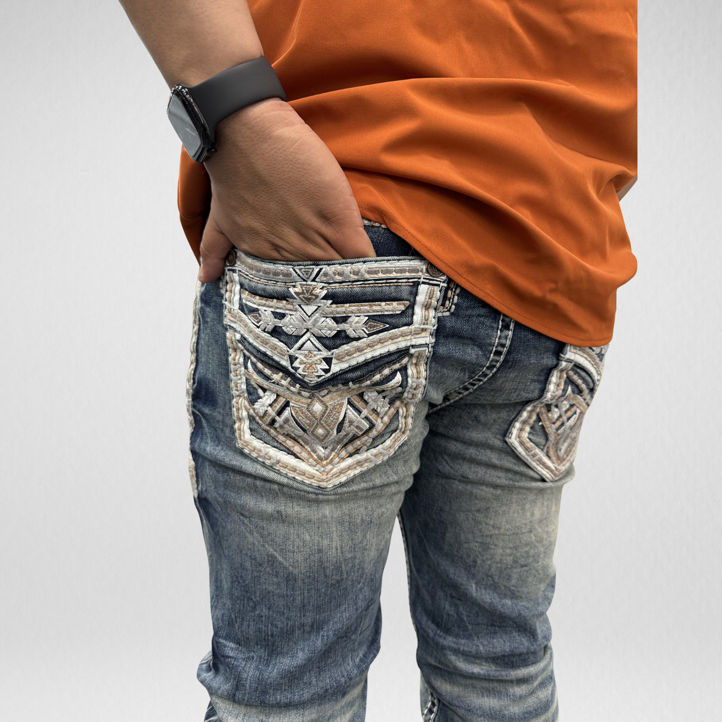 Men's De Niko Slim Straight Boot Denim (DN-054)