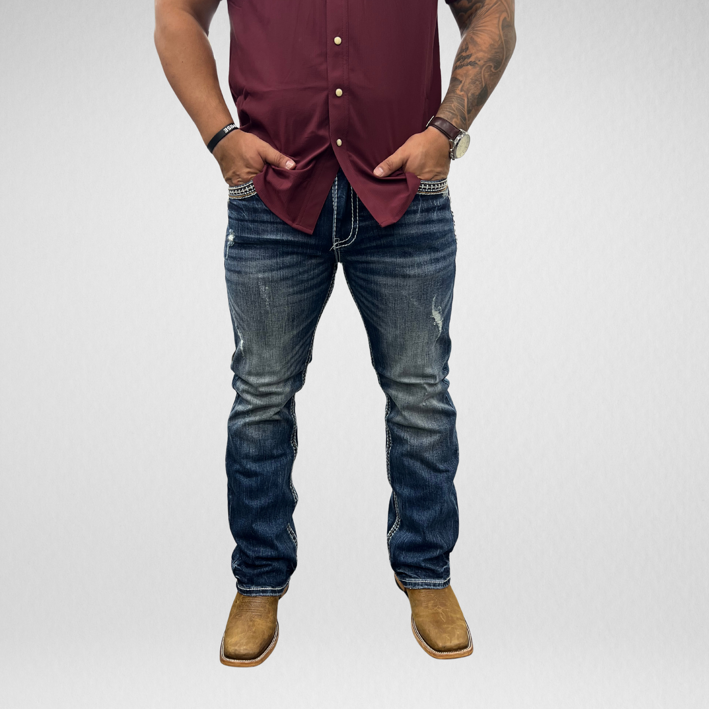 Men's De Niko Slim Straight Boot Denim (DN-A19029-A)
