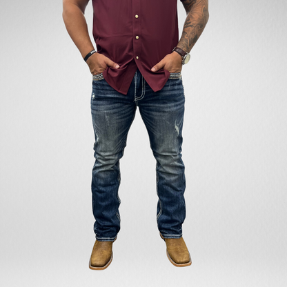 Men's De Niko Slim Straight Boot Denim (DN-A19029-A)