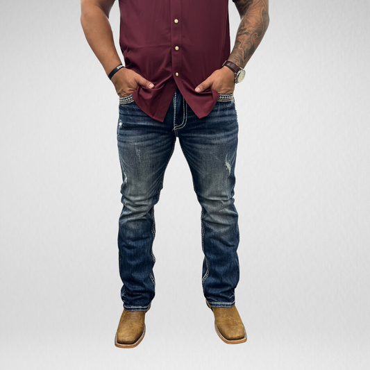 Men's De Niko Slim Straight Boot Denim (DN-A19029-A)