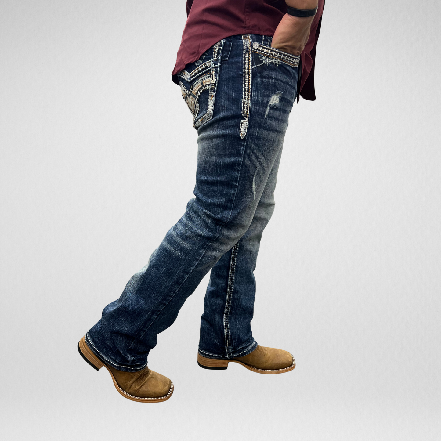 Men's De Niko Slim Straight Boot Denim (DN-A19029-A)