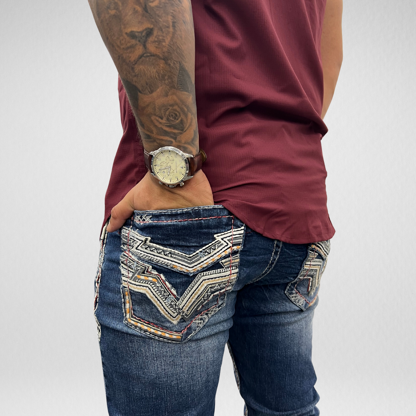 Men's De Niko Slim Straight Boot Denim (DN-A005)