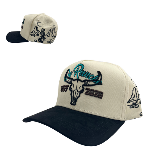 De Rancho Hat - Dessert Skull A Frame Cream/Black