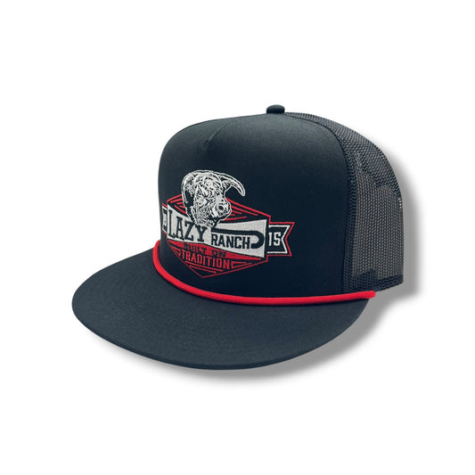 Lazy J Hat - Black Domino