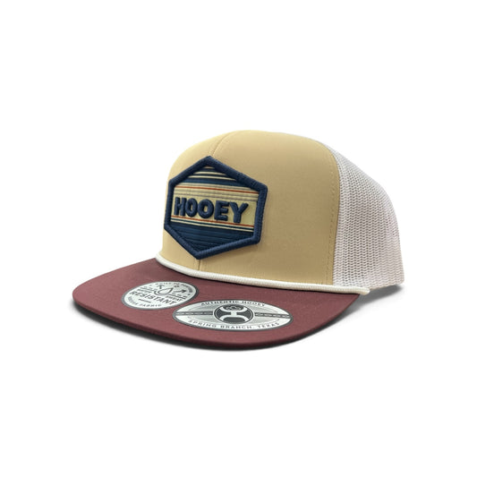 Hooey Mesa Hat - Cream/Maroon