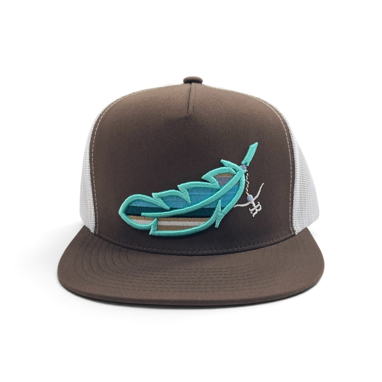 The Rancher Hat - Brown/Turquoise Feathered Outlaw