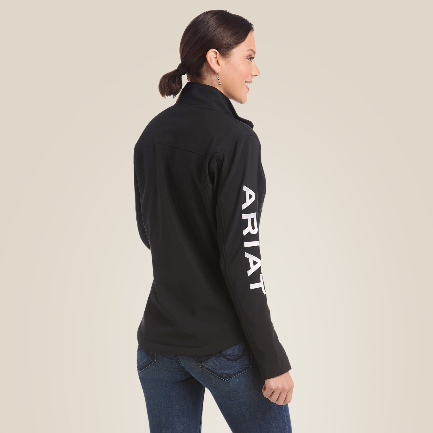 Women’s Ariat New Team Logo Softshell Jacket - Black