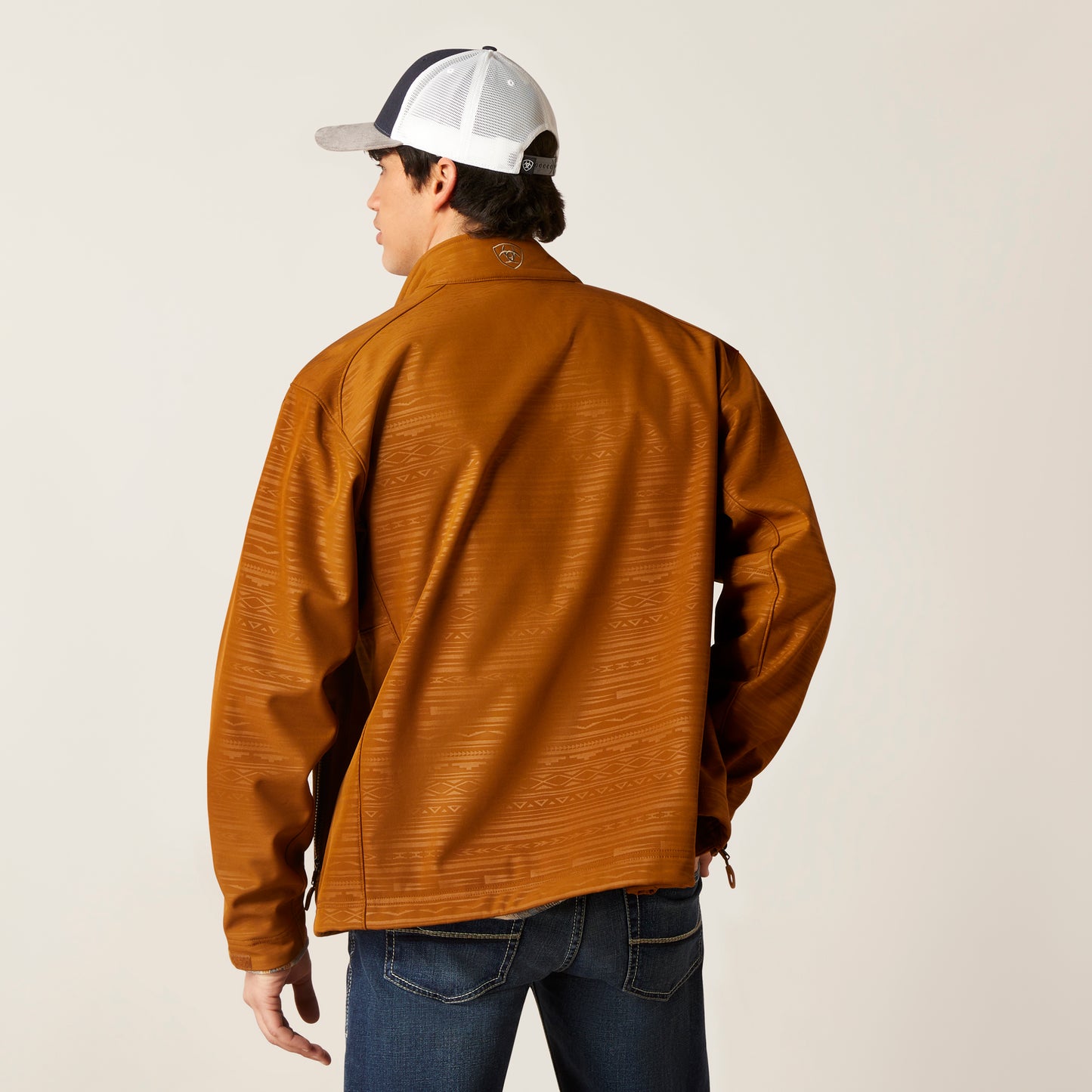 Men's Ariat Logo 2.0 Softshell Jacket - Chestnut Embossed