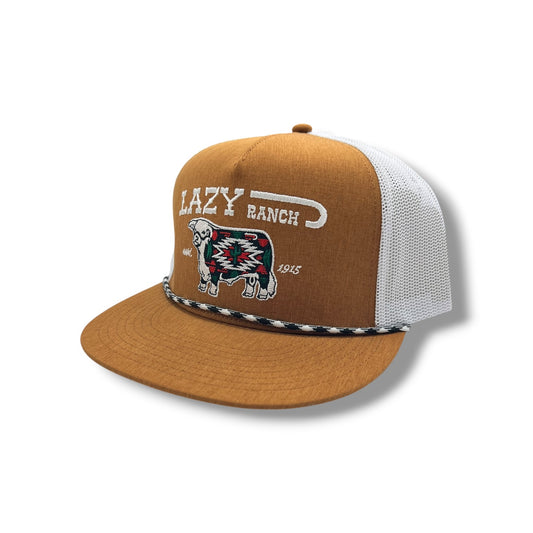 Lazy J Hat - Brown & White Alpine