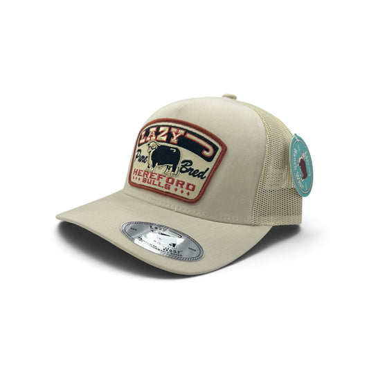 Lazy J Hat - Cream Pure Bred Mid Profile
