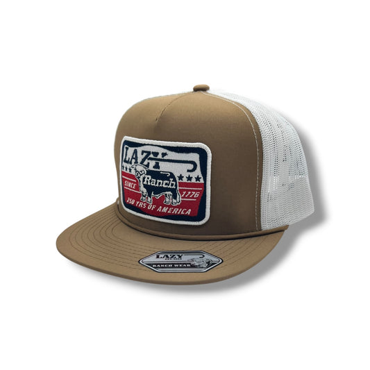 Lazy J Hat - Coyote Brown/White Liberty